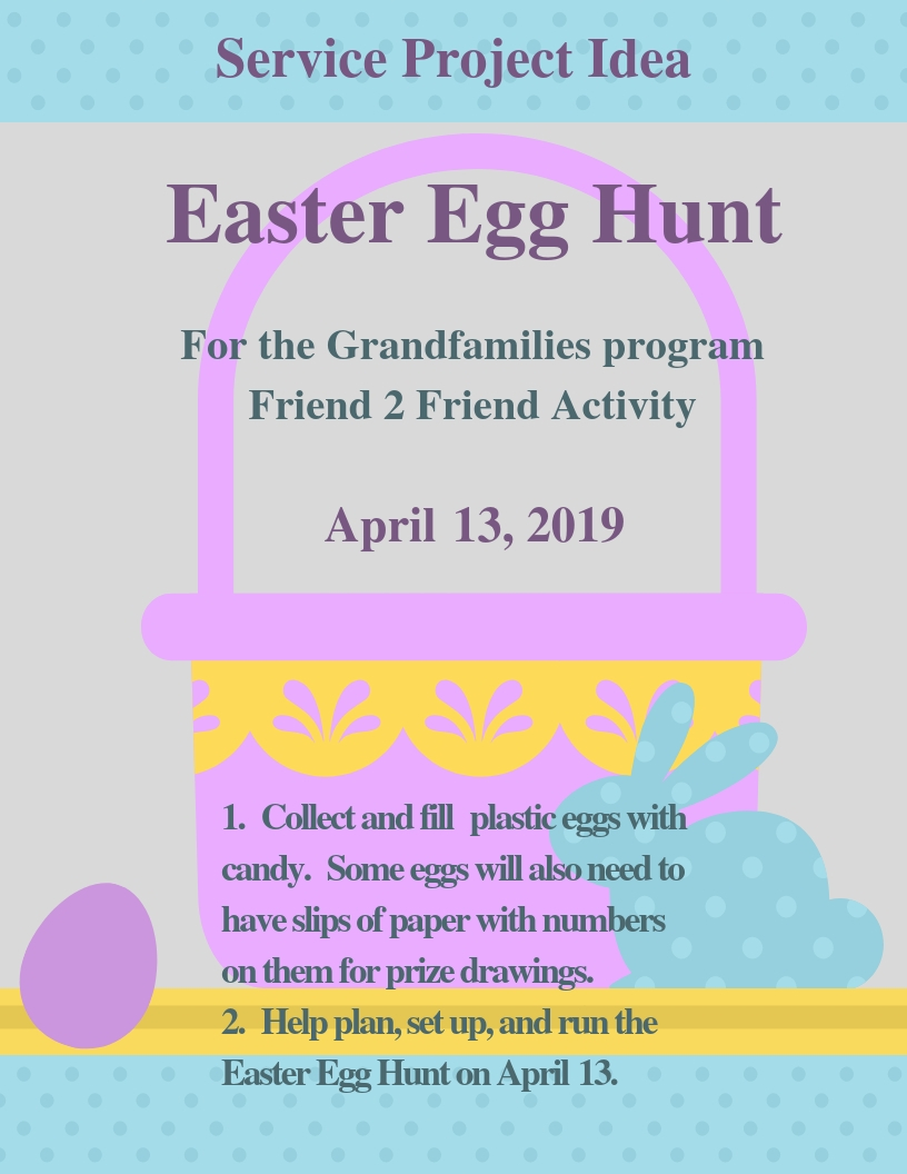 Easter Egg Hunt Service Project Flyer