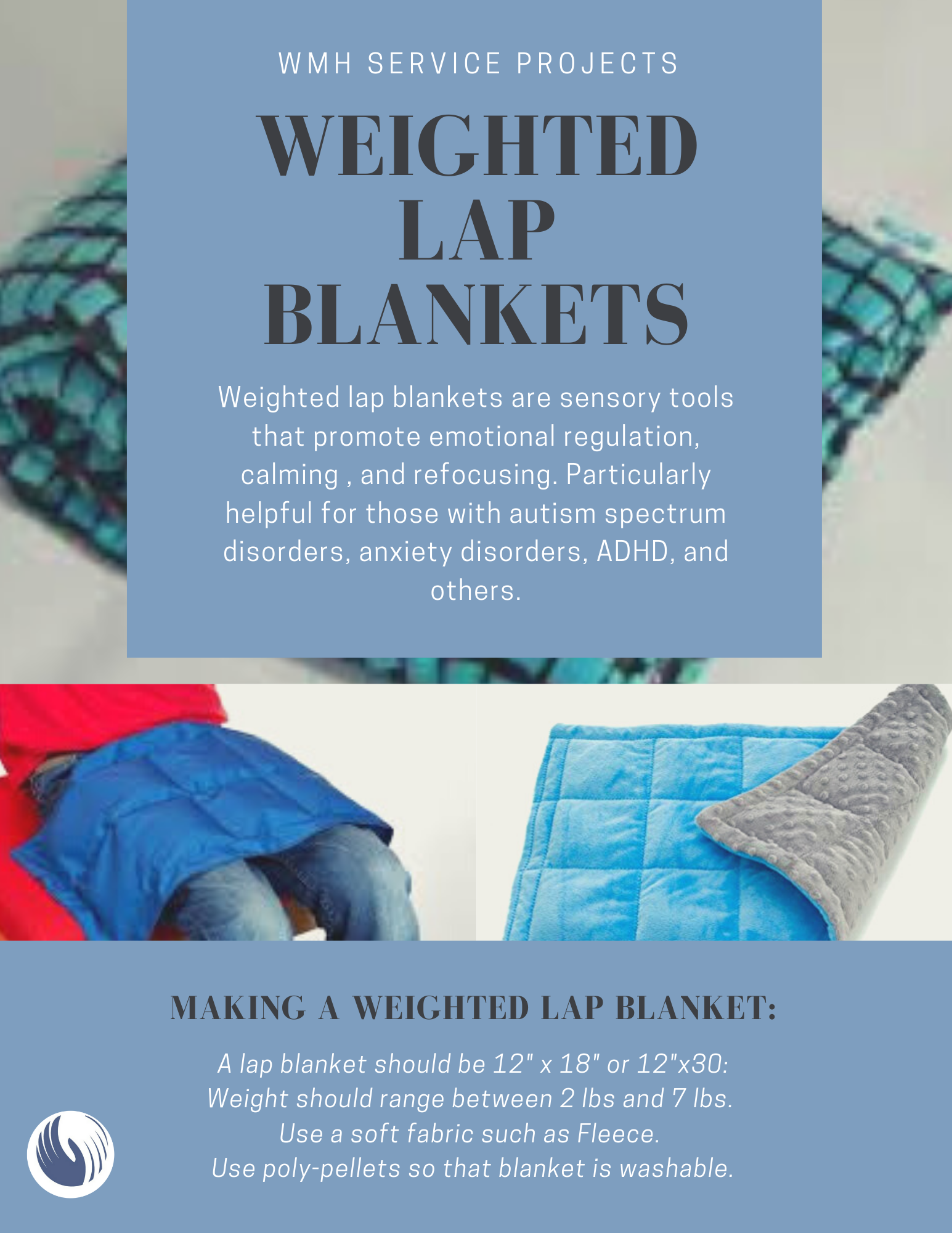 Weighted Lap Blanket project flyer