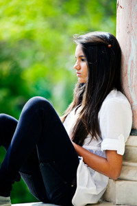 Lonely girl image